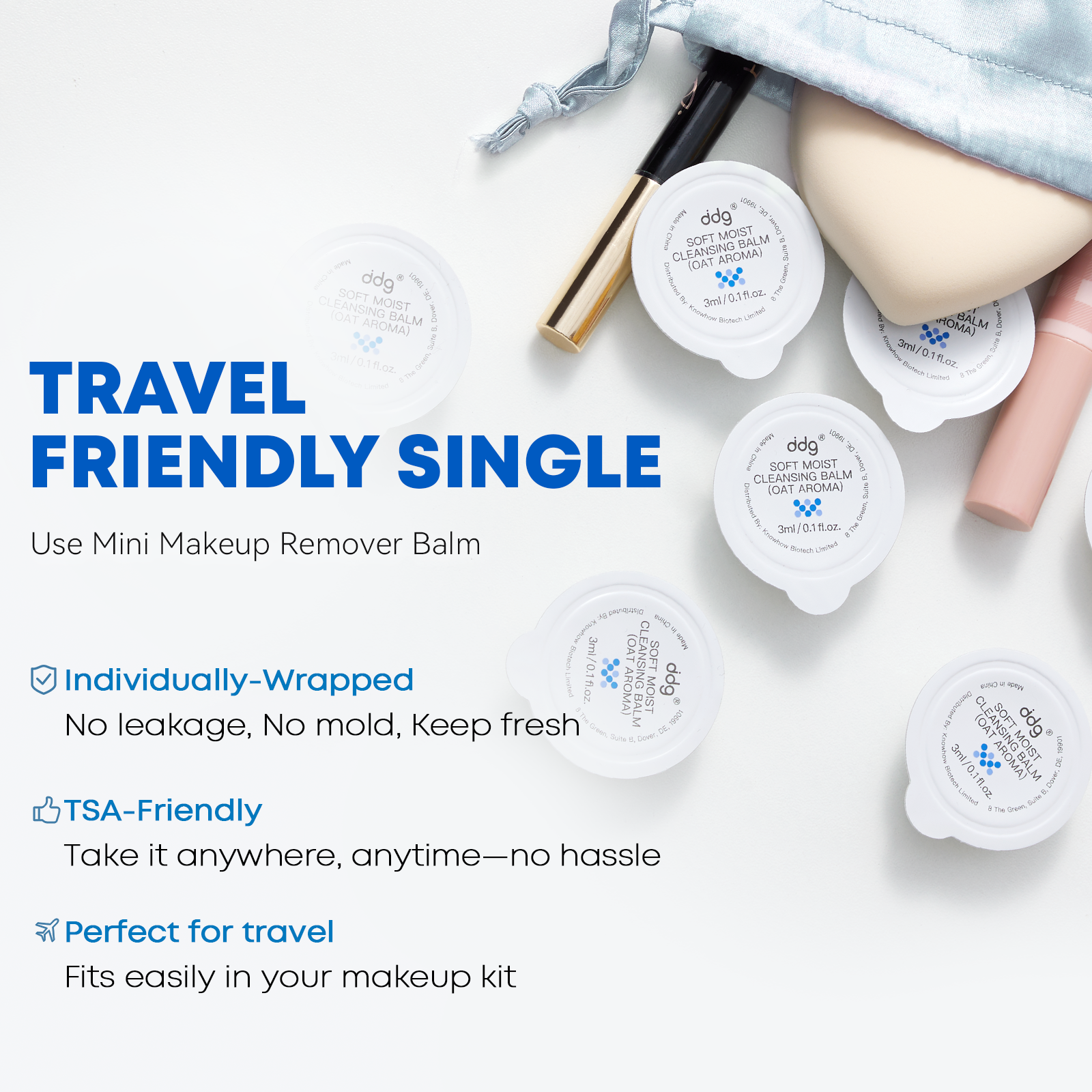 ddg Travel Size Makeup Remover Cleansing Balm(3ml*10)