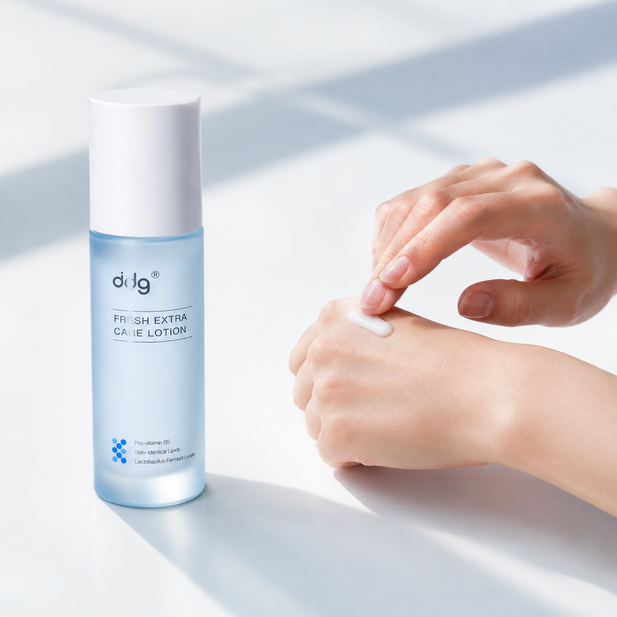 ddg lotion application for sensitive skin